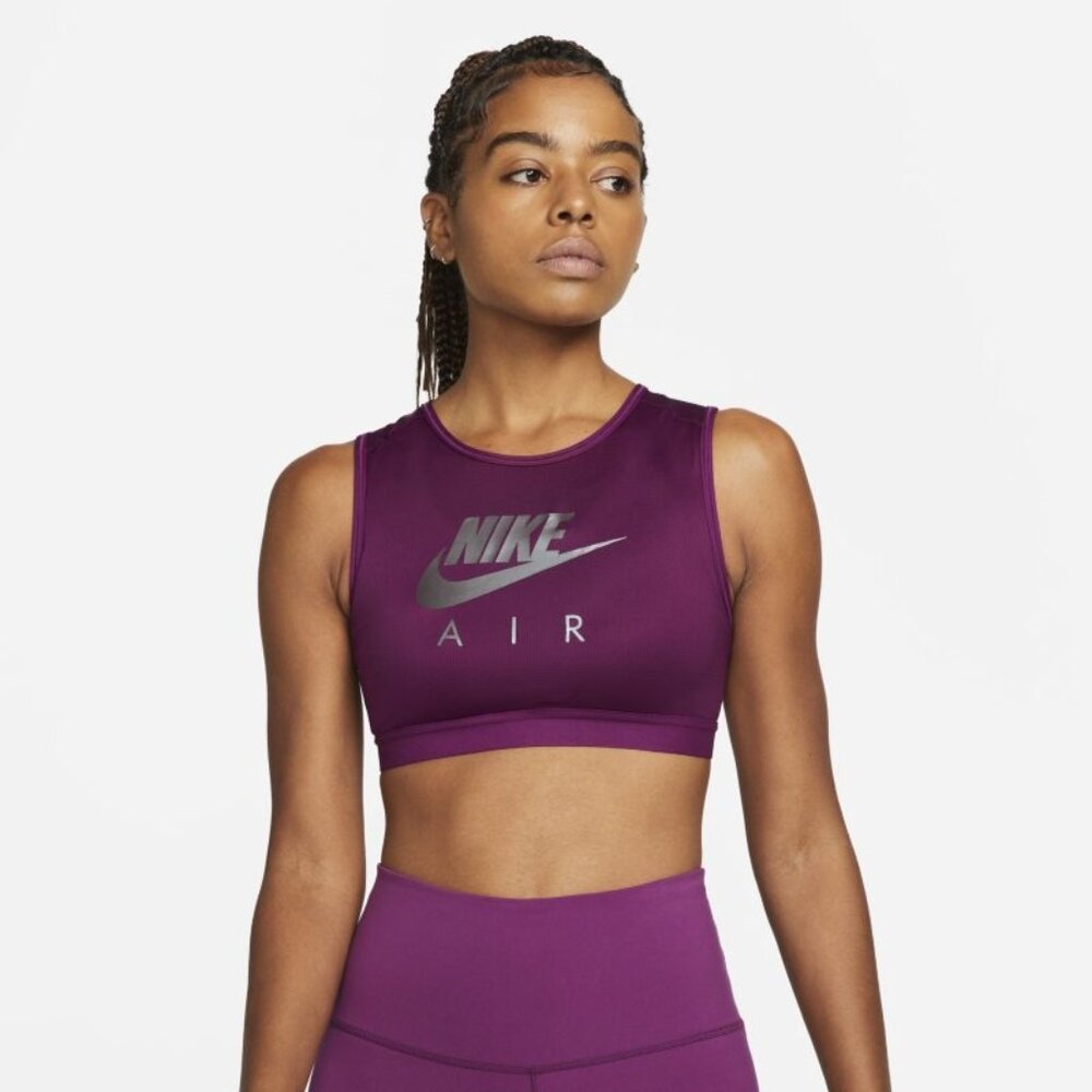 Nike Womens Air Dri-FIT Swoosh Sports Bra DM0643-610 Purple Size XS Extra Small